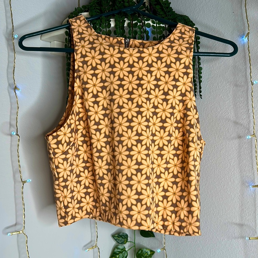 Alter’d State floral boho zip up shirt